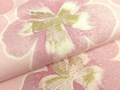 平和屋着物＊極上 夏物 絽塩瀬 全通柄袋帯 舞花文 金銀彩 逸品 DZAA9484kh5