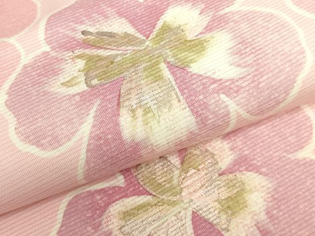 平和屋着物＊極上 夏物 絽塩瀬 全通柄袋帯 舞花文 金銀彩 逸品 DZAA9484kh5