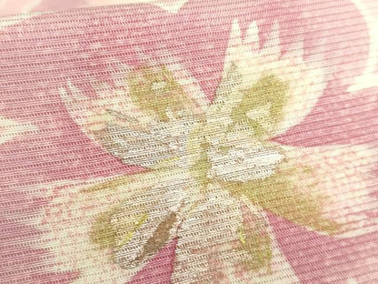 平和屋着物＊極上 夏物 絽塩瀬 全通柄袋帯 舞花文 金銀彩 逸品 DZAA9484kh5