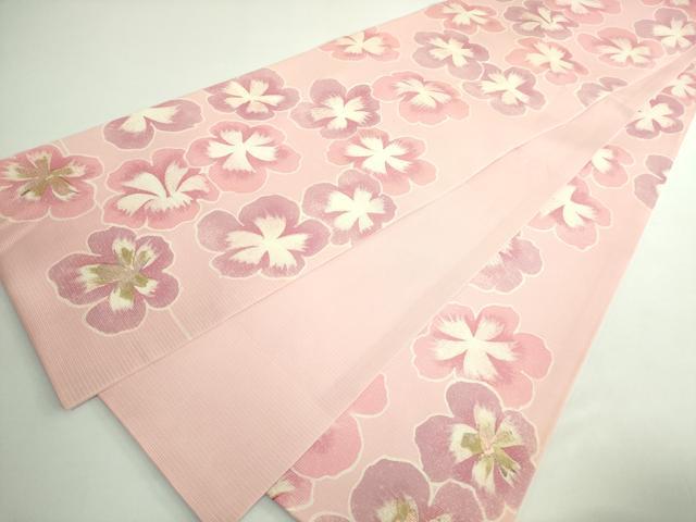 平和屋着物＊極上 夏物 絽塩瀬 全通柄袋帯 舞花文 金銀彩 逸品 DZAA9484kh5