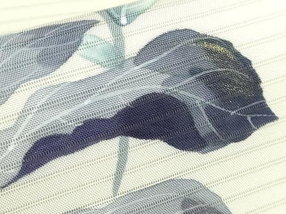 平和屋着物＊極上 夏物 下川響 絽塩瀬 九寸名古屋帯 手描き 花のひびき 金彩 逸品 DZAA9486kh5