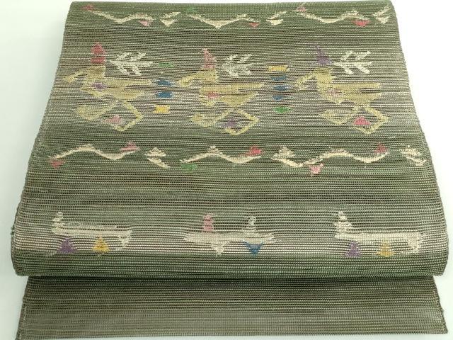 平和屋着物＊極上 夏物 1854年創業 帯屋捨松 八寸名古屋帯 コプト文様 逸品 DZAA9495kh5