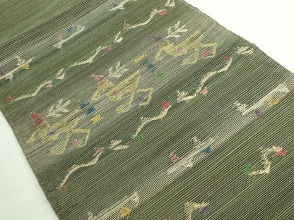 平和屋着物＊極上 夏物 1854年創業 帯屋捨松 八寸名古屋帯 コプト文様 逸品 DZAA9495kh5