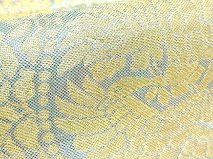 平和屋着物■極上　西陣　川島織物　六通柄袋帯　向かい鳥花文　金銀糸　プラチナ　逸品　DZAA9504kh5