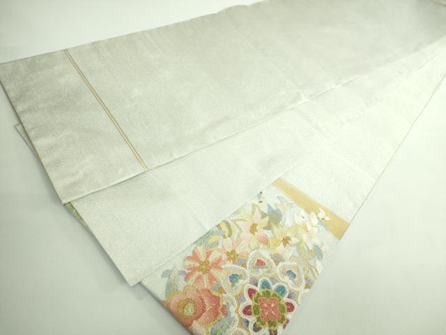 平和屋着物■極上　爪掻き本綴れ　太鼓柄袋帯　彩美大華文　金銀糸　逸品　DZAA9514kh5