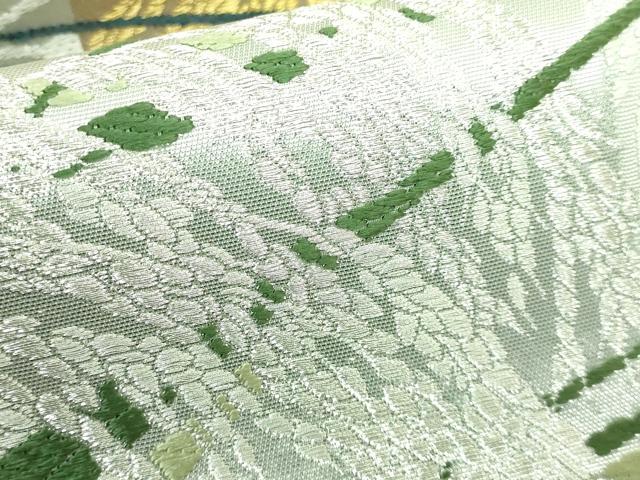 平和屋着物●極上　皇室・伊勢神宮御用　御御帯　山口美術織物　山口弘躬　太鼓柄袋帯　唐織　有職早苗地稲穂文　金銀糸　逸品 DZAA9515kh5