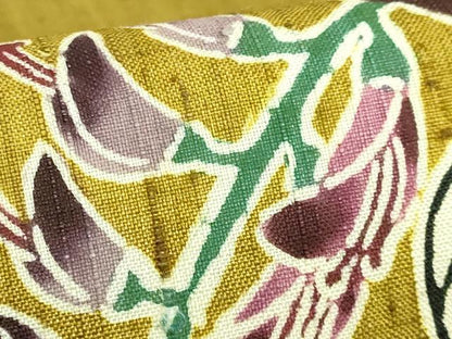平和屋着物●極上 本場琉球紅型 伊差川洋子 紬地 笠 逸品 DZAA9536kh5