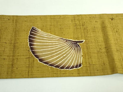 平和屋着物●極上 本場琉球紅型 伊差川洋子 紬地 笠 逸品 DZAA9536kh5