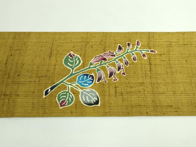 平和屋着物●極上 本場琉球紅型 伊差川洋子 紬地 笠 逸品 DZAA9536kh5