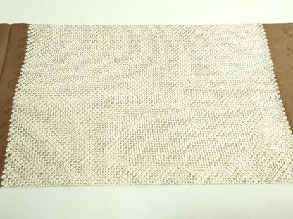 平和屋着物●極上　本疋田絞り　九寸開き名古屋帯　黒茶色地　逸品　DZAA9542kh5
