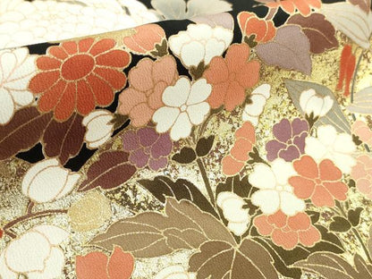 平和屋本店■極上　創業460年・千總　黒留袖　駒刺繍　乱菊　牡丹　吉祥花文　金彩　逸品　DZAA9552kh5