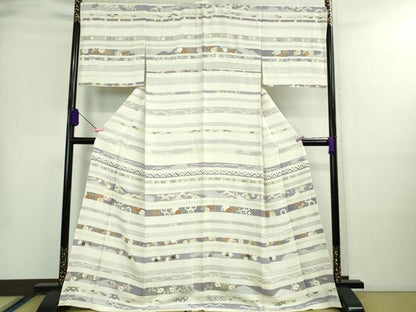 平和屋本店■極上　創業460年・千總　訪問着　駒刺繍　吉祥花松文　象牙色地　金彩　逸品　DZAA9553kh5