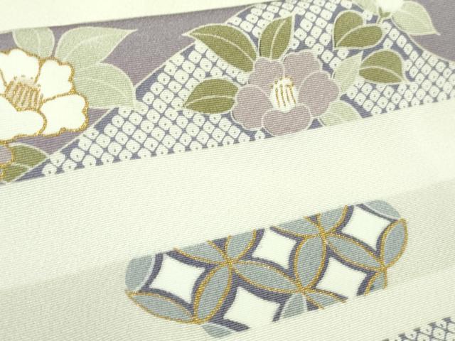 平和屋本店■極上　創業460年・千總　訪問着　駒刺繍　吉祥花松文　象牙色地　金彩　逸品　DZAA9553kh5
