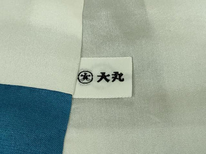 平和屋着物■極上　本場結城紬 重要無形文化財 奥順謹製 100亀甲 飛び亀甲柄 花菱 濃紺地　大丸扱い　証紙・保証書付き　逸品　DZAA9558kh5