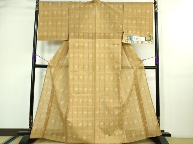 平和屋本店■極上　夏物　本場琉球絣　手おり　草木染　大城誠光・作　証紙付き　逸品　未使用　DZAA9559kh5