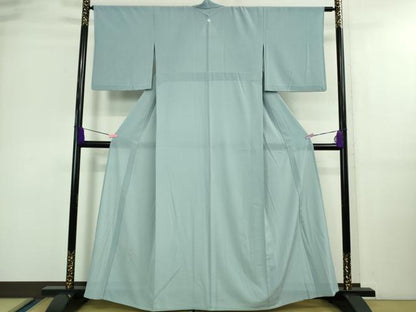 平和屋着物＊極上 夏物 洗える最高級着物 ＜英＞はなぶさ謹製 色無地 絽縮緬 秘色色 逸品 DZAA9560kh5