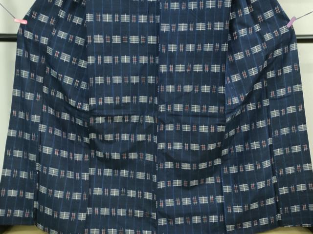 平和屋着物▽極上 紬屋吉平 紬 単衣 絣柄 たとう紙付き 逸品 DZAA9571kh5