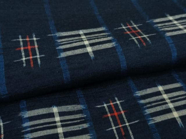 平和屋着物▽極上 紬屋吉平 紬 単衣 絣柄 たとう紙付き 逸品 DZAA9571kh5