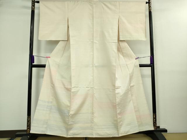 平和屋着物▽極上 紅花紬 米沢 訪問着 単衣 逸品 DZAA9576kh5