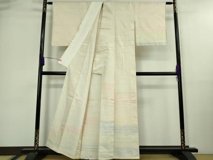 平和屋着物▽極上 紅花紬 米沢 訪問着 単衣 逸品 DZAA9576kh5
