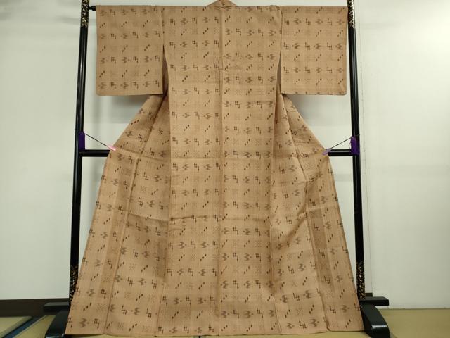 平和屋着物＊極上 夏物 紗紬 琉球絣文様 逸品 DZAA9585kh5