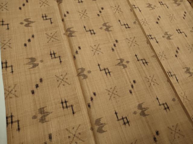 平和屋着物＊極上 夏物 紗紬 琉球絣文様 逸品 DZAA9585kh5