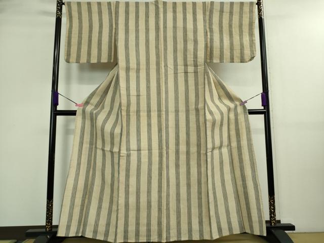 平和屋着物＊極上 夏物 紗紬 間道 麻・正絹 逸品 DZAA9587kh5