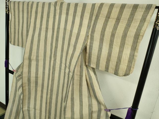 平和屋着物＊極上 夏物 紗紬 間道 麻・正絹 逸品 DZAA9587kh5