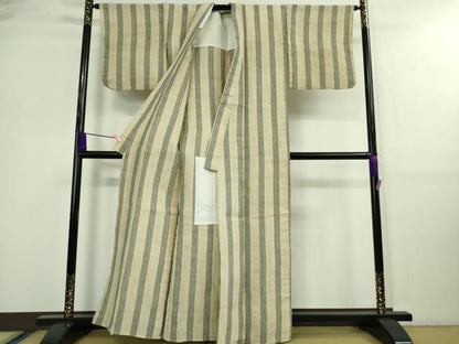 平和屋着物＊極上 夏物 紗紬 間道 麻・正絹 逸品 DZAA9587kh5