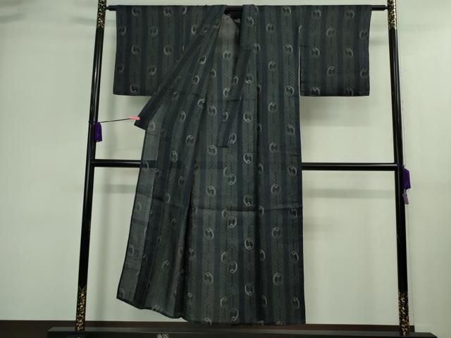 平和屋着物＊極上 夏物 重要無形文化財 本場宮古上布 苧麻 勾玉 逸品 DZAA9594kh5