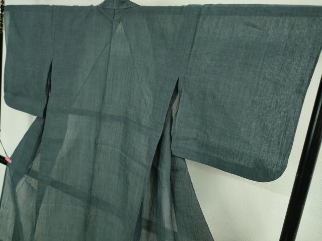 平和屋着物＊極上 夏物 本場小千谷ちぢみ 麻 色無地 薄花色 逸品 DZAA9595kh5