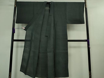 平和屋着物＊極上 夏物 男性 本場小千谷ちぢみ 麻 色無地 蝉色 逸品 DZAA9598kh5