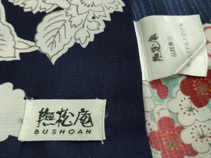 平和屋着物∴極上 夏物 撫松庵 小紋・浴衣兼用 セオアルファ 花間道 洗える着物 逸品 DZAA9600kh5