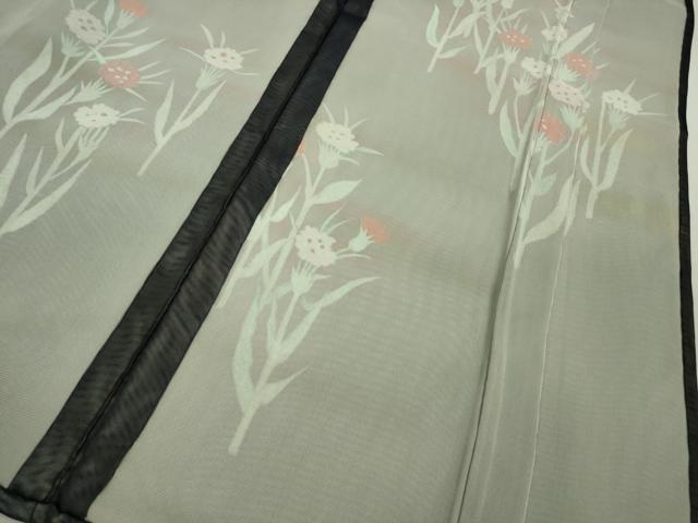 平和屋着物▽極上 訪問着 無双 紗袷 紗×紗 草花文 濃藍色地 銀彩 逸品 未使用 DZAA9609kh5