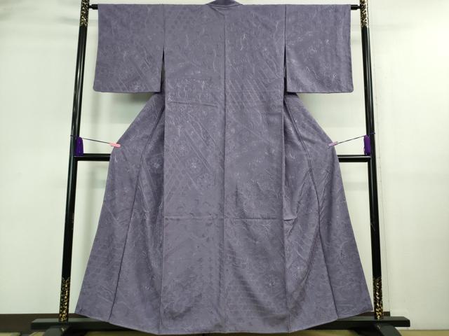 平和屋着物■極上　中国三大刺繍　スワトウ刺繍　汕頭・相良刺繍　総刺繍　訪問着　花唐草文　竜胆色地　逸品　未使用　DZAA9612kh5