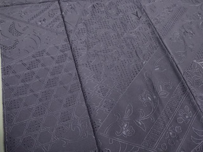 平和屋着物■極上　中国三大刺繍　スワトウ刺繍　汕頭・相良刺繍　総刺繍　訪問着　花唐草文　竜胆色地　逸品　未使用　DZAA9612kh5