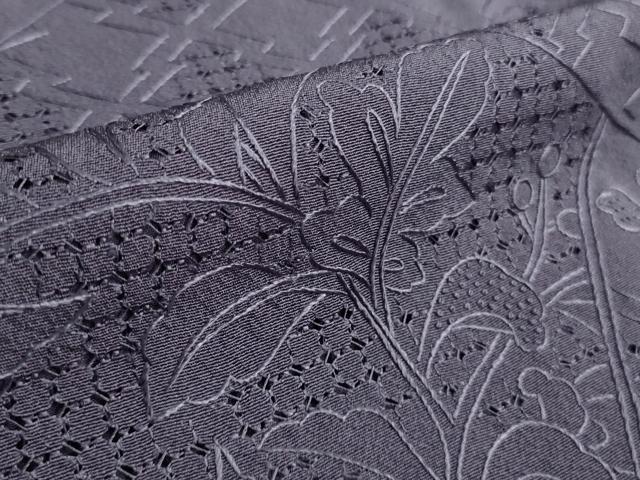 平和屋着物■極上　中国三大刺繍　スワトウ刺繍　汕頭・相良刺繍　総刺繍　訪問着　花唐草文　竜胆色地　逸品　未使用　DZAA9612kh5