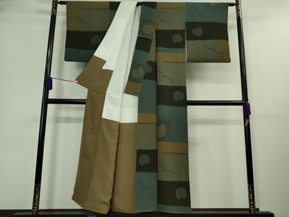 平和屋着物■極上　Maru　Factory　丸山正　小紋　鬼しぼ縮緬　逸品　DZAA9613kh5