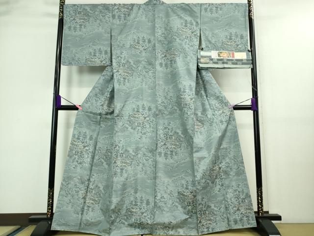 平和屋着物■極上　都喜ヱ門　本場大島紬　木曽路随想　草木づくし　藤絹織物謹製　証紙付き　逸品　未使用　DZAA9621kh5