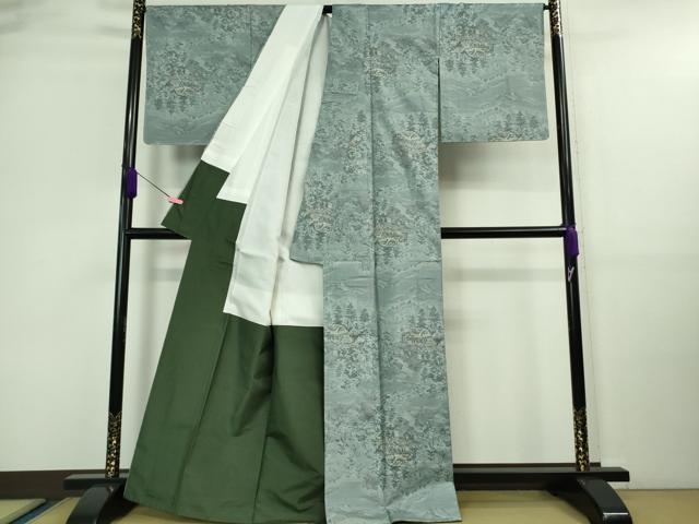 平和屋着物■極上　都喜ヱ門　本場大島紬　木曽路随想　草木づくし　藤絹織物謹製　証紙付き　逸品　未使用　DZAA9621kh5