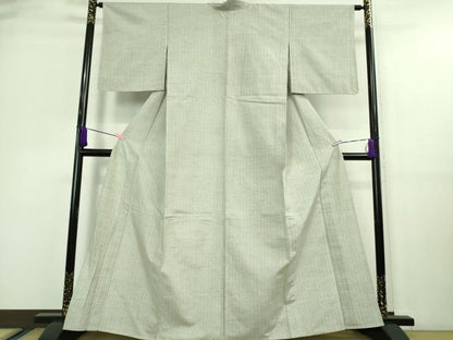 平和屋着物▽極上 ぜんまい紬 単衣 間道 逸品 DZAA9625kh5