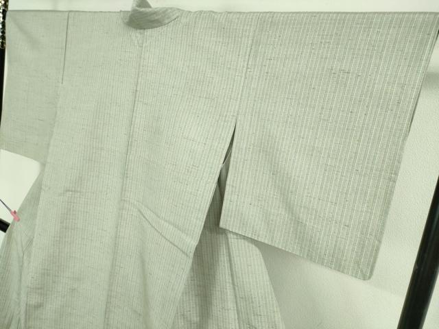 平和屋着物▽極上 ぜんまい紬 単衣 間道 逸品 DZAA9625kh5