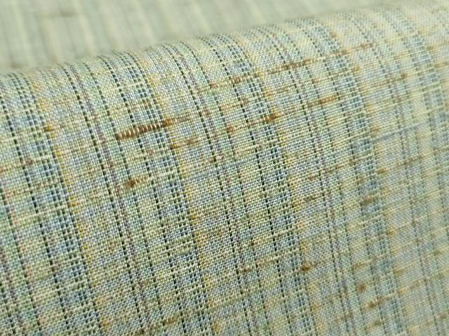 平和屋着物▽極上 ぜんまい紬 単衣 間道 逸品 DZAA9625kh5
