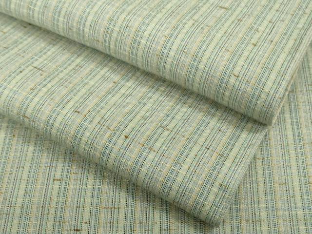 平和屋着物▽極上 ぜんまい紬 単衣 間道 逸品 DZAA9625kh5