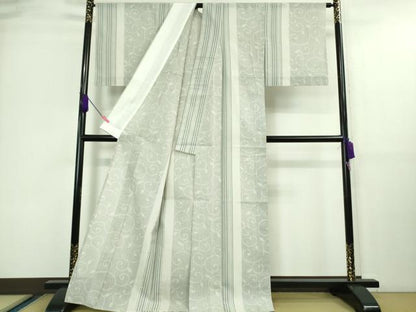 平和屋着物＊極上 夏物 本塩沢 夏塩沢 110亀甲 唐草 間道 逸品 未使用 DZAA9626kh5