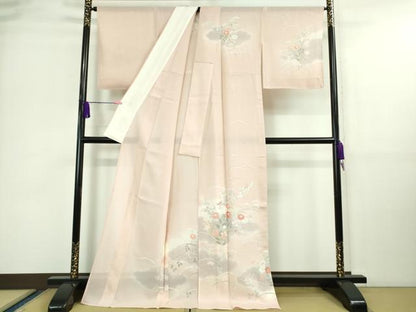平和屋着物＊極上 夏物 訪問着 絽 秋草文 虹色地 銀彩 伊勢丹扱い ロング丈 逸品 未使用 DZAA9628kh5