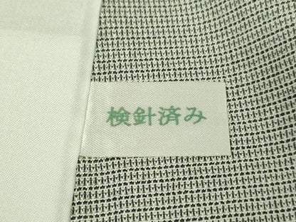 平和屋着物▽極上　本塩沢　やまだ織　単衣　名物裂　流水文　逸品　DZAA9636kh5