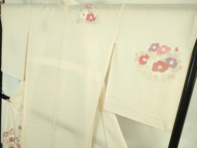 平和屋着物＊極上 夏物 中国三大刺繍 スワトウ刺繍 汕頭刺繍 訪問着 絽 草花文 象牙色地 逸品 DZAA9642kh5