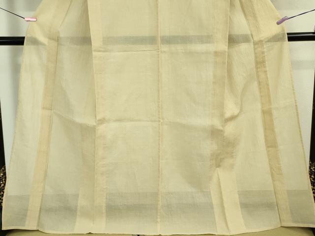 平和屋着物＊極上 夏物 本場小千谷ちぢみ 麻 色無地 蒸栗色 逸品 未使用 DZAA9643kh5