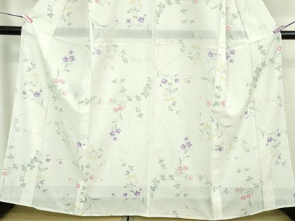 平和屋着物＊極上 夏物 洗える最高級着物 ＜英＞はなぶさ謹製 小紋 絽 女郎花 桔梗 撫子 逸品 DZAA9645kh5